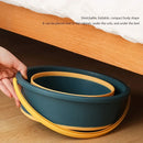 Balde retrátil de silicone com alça multifuncional